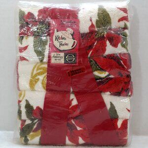 Vintage Simtex Kitchen Terries Hand Towels x4 Apron Christmas Floral NOS 1963